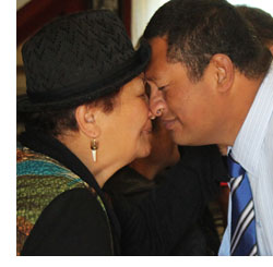 Image - Māori hongi greeting