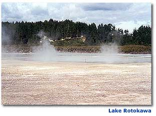 Photo of Lake Rotokawa geothermal field