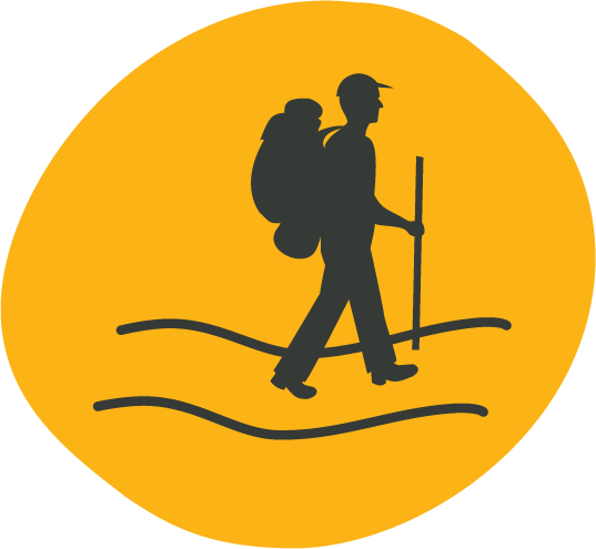 Icon of a man walking