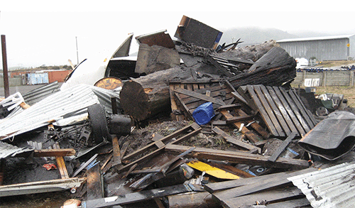 Image - stockpile of rubbish waiting to be burnt 