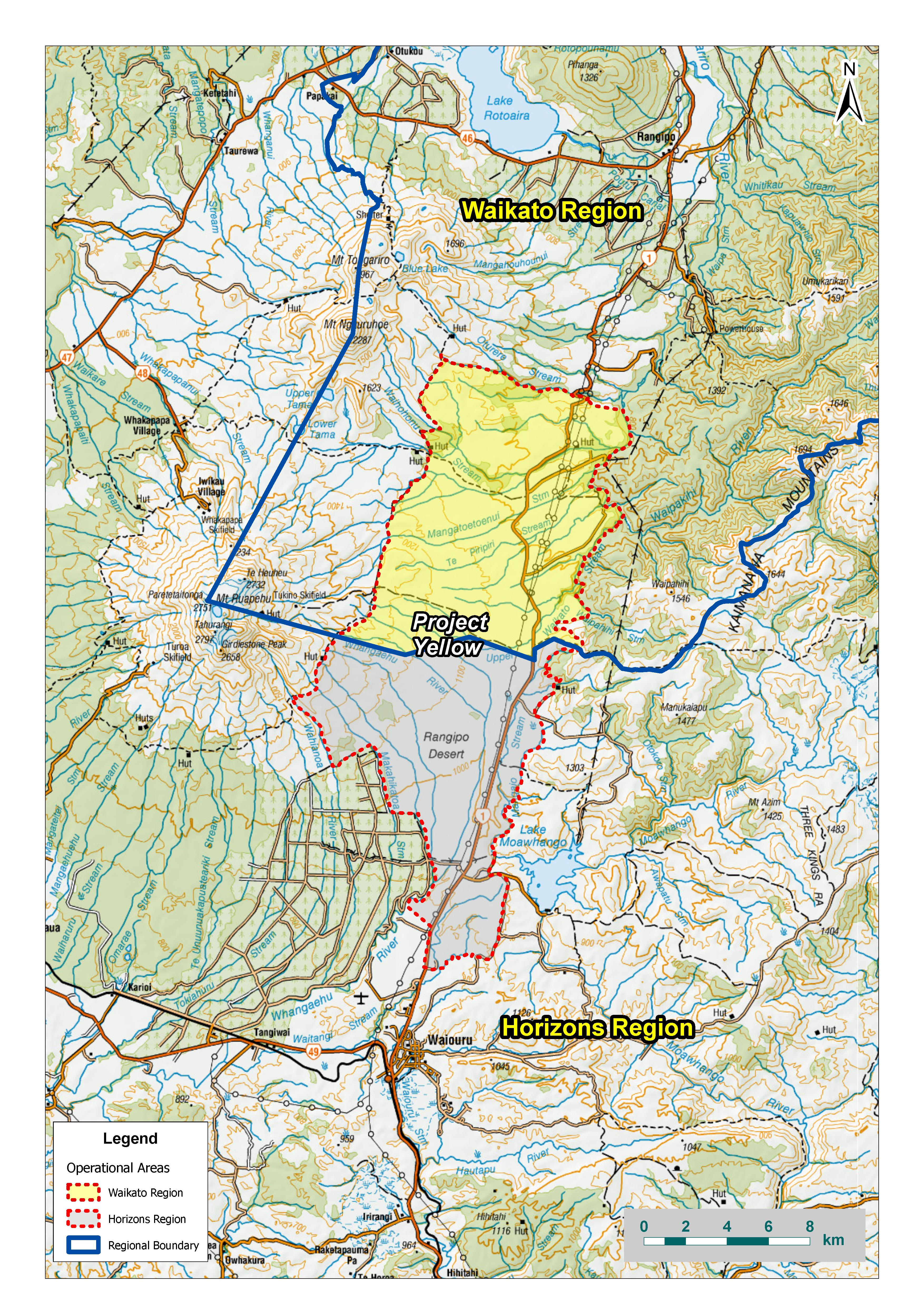 Map showing Project Yellow Site-led Area