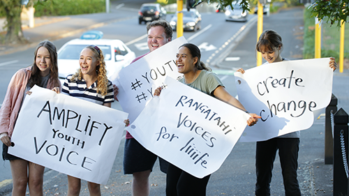Rangatahi voices represent the youth perspective.