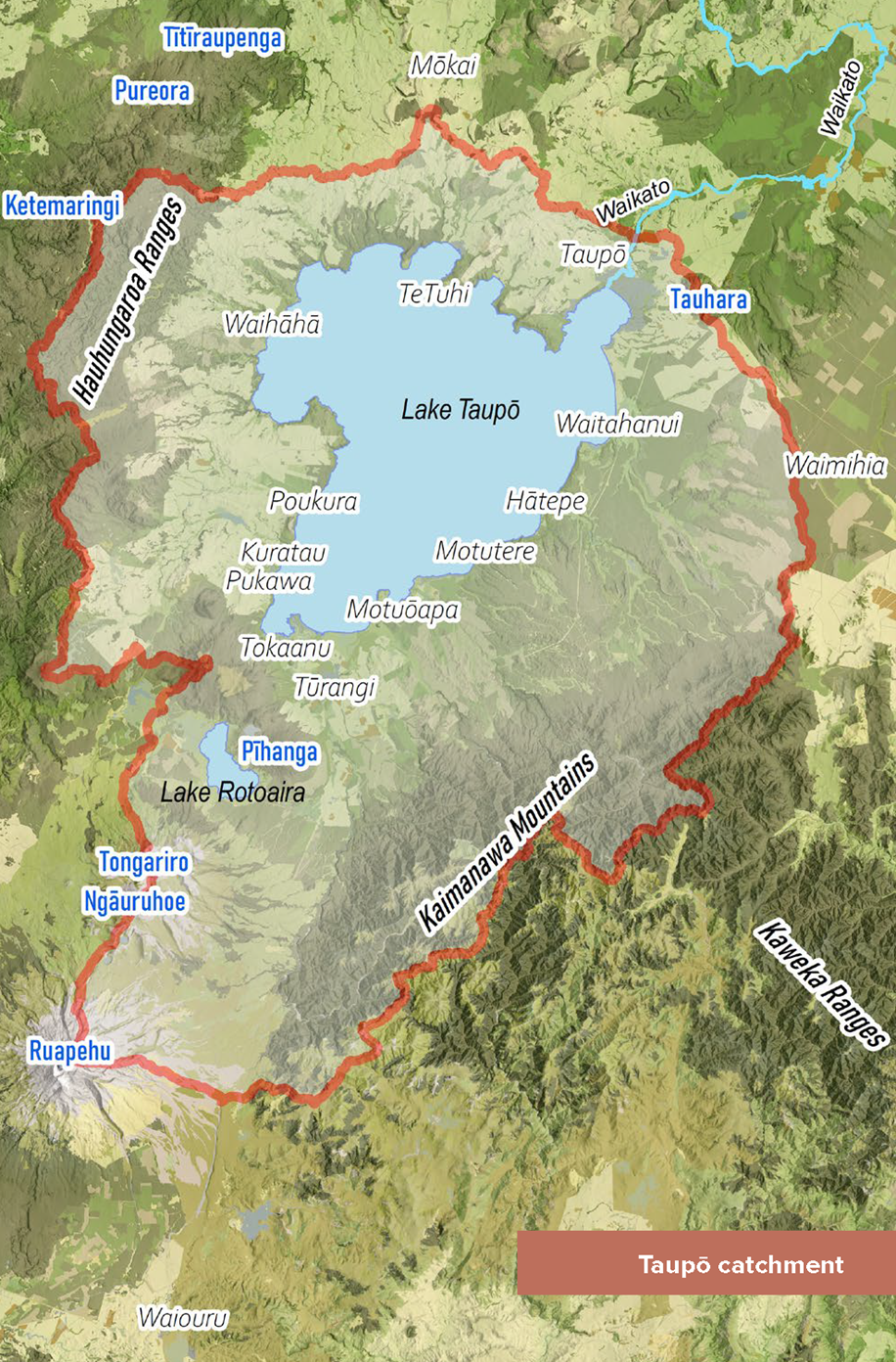 Map -  Taupō catchment for Taupo  Taupō catchment plan