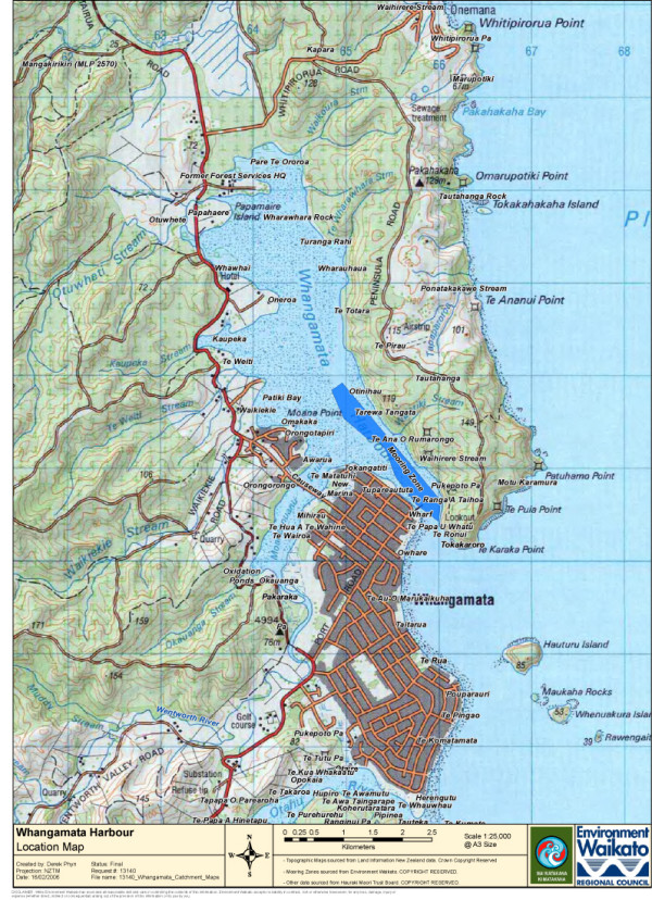 Whangamata location map