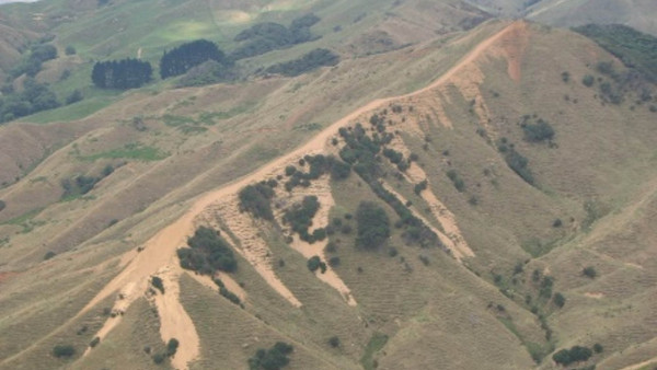 Image - example of bad earthworks - steep hillside