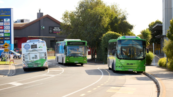 Chartwell buses at bus stop on Lynden Court